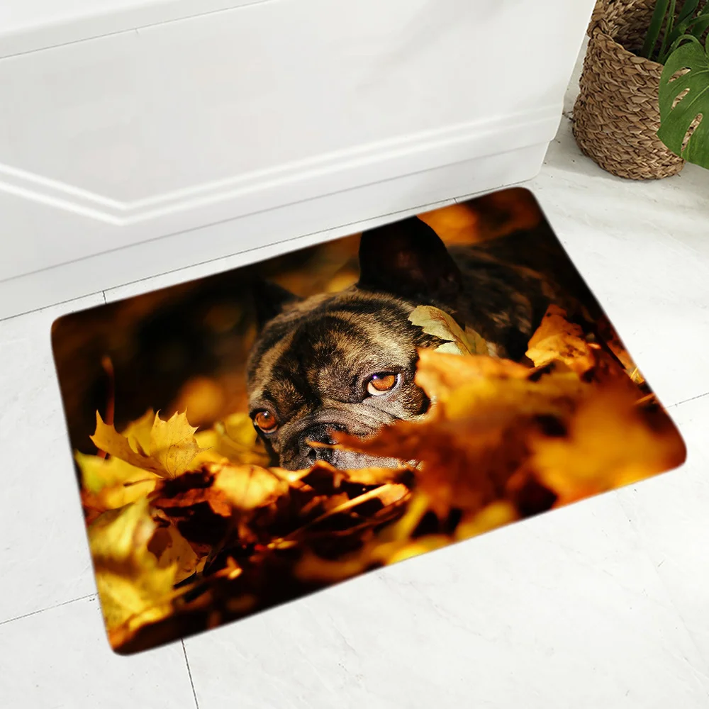 

Коврик для дома, ковер для входа в спальню, Мягкий Нескользящий ковер, женские тапочки, коврик для домашних животных с французским бульдогом...