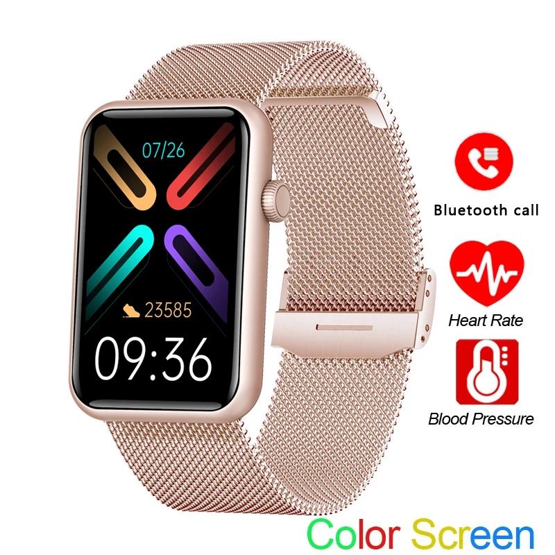

2021 Women Smart Watch Body Temperature Full Touch HD Screen Smart Watch Sport Tracker Calling SmartWatch Music Playback Watch
