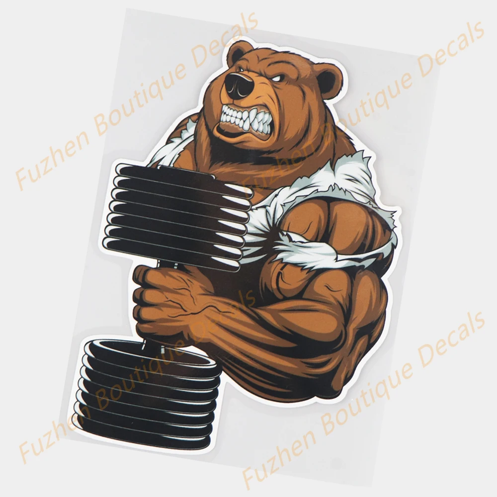 

Fuzhen Boutique Decals Exterior Accessories Strong Bear Cartoon Window Decoration Car Stickers Creative Body Decals