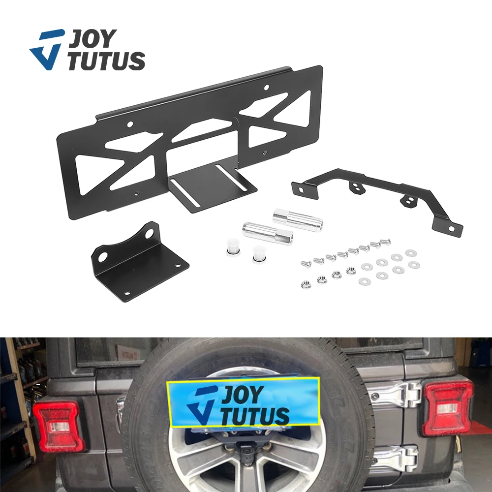 

Car Spare Tire License Plate Mount For Wrangler JL 2018 2019 2020 2021 Registration Plate Holder Tailgate License Plate Bracket