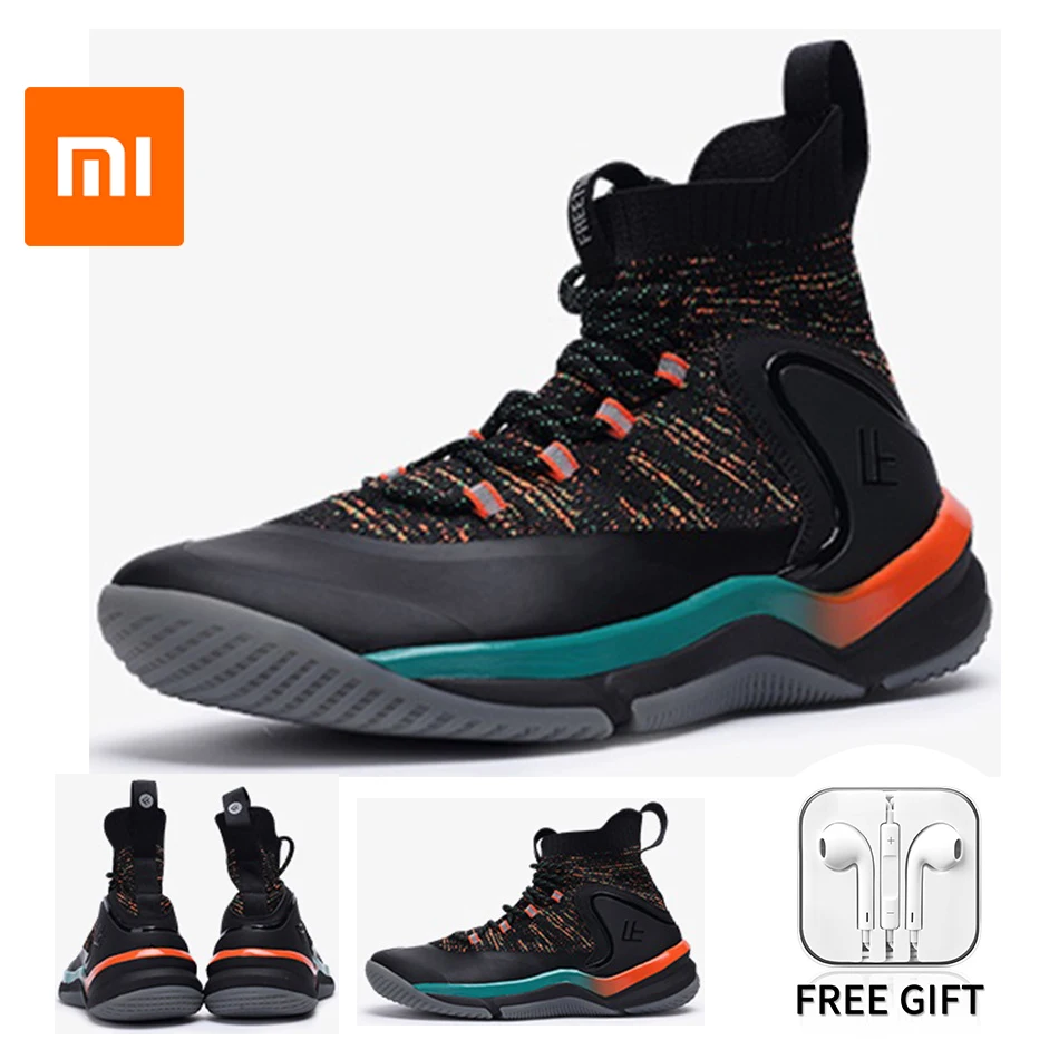 Баскетбольные туфли Xiaomi FREETIE мужские высокие летающие тканые ТПУ поворотные