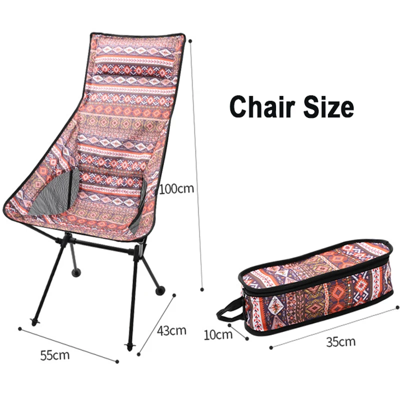 HooRu Складное кресло для кемпинга Легкое рюкзаком Портативное полевое кресло для пляжа для пикника, путешествий и рыбалки.