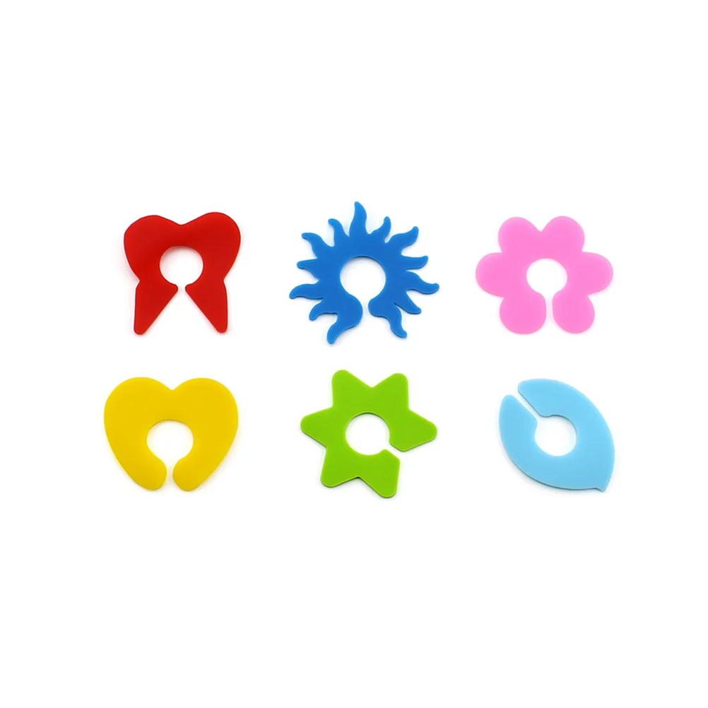 

6pcs Glass Marker Petals Design Colorful Creative Charms Markers Sucker for Banquet