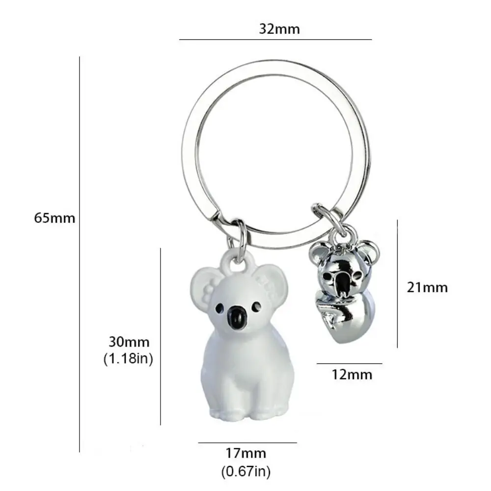2 шт. парные подвески милый брелок для ключей Koala Гладкий декоративные