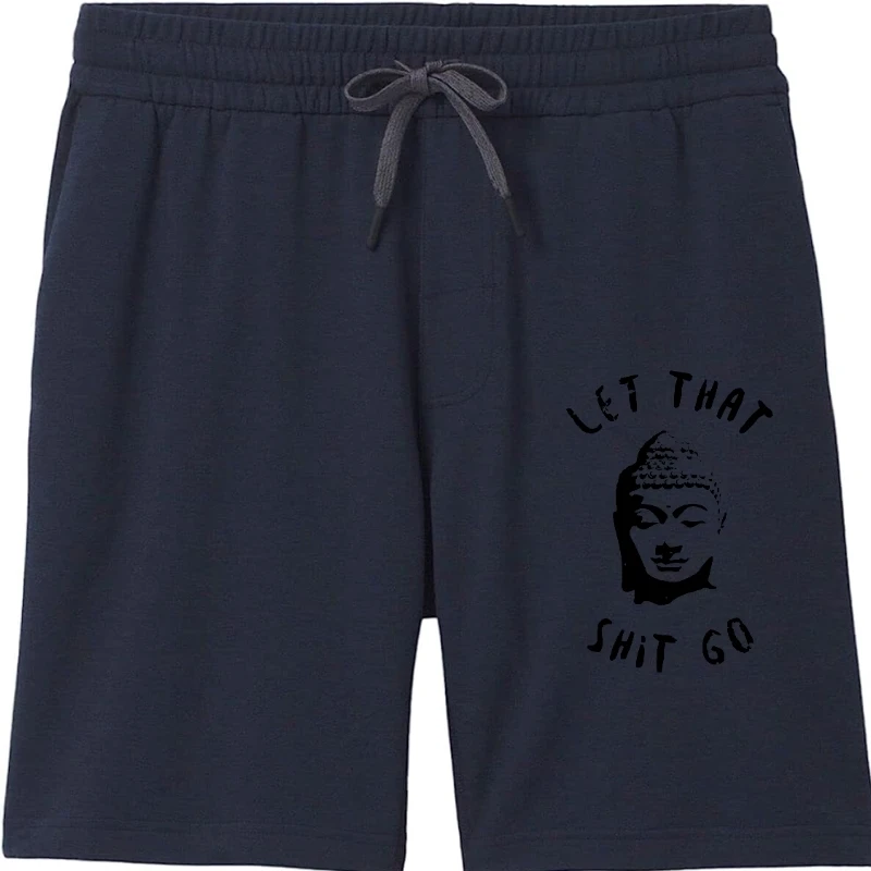 

Let that sht go Men's shorts in heather mint colour - nice light fitting Zen yoga buddhist vibes slogan tee Shorts man