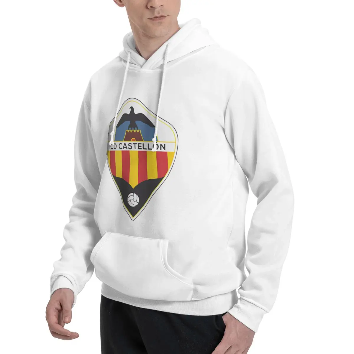 CD Castellon Готическая толстовка с капюшоном из полиэстера