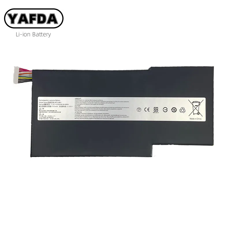YAFDA BTY-M6J Аккумулятор для ноутбука MSI GS63VR GS73VR 6RF-001US BTY-U6J 9N793J200 BP-16K1-31 11 4 V 64.98Wh |
