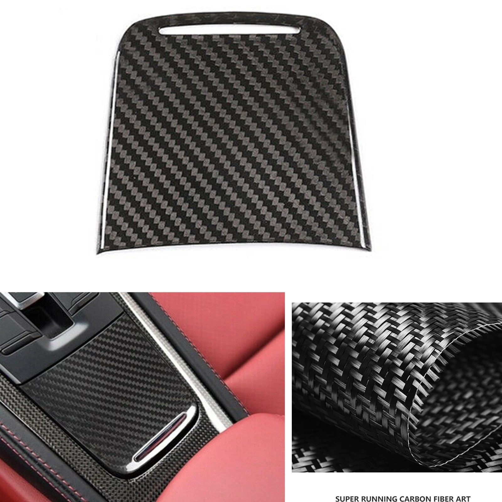 

Car Cigarette Lighter Panel Sticker Console Storage Box Strip Carbon Fiber For Porsche 911 & 718 2012-2019