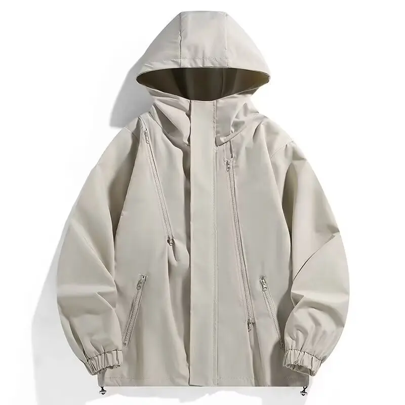 Куртка мужская водонепроницаемая на молнии с капюшоном Y2k