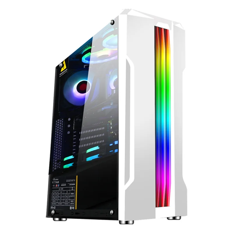 Desktop Computer Case Gaming Case ATX Main Net Bar Side Thro