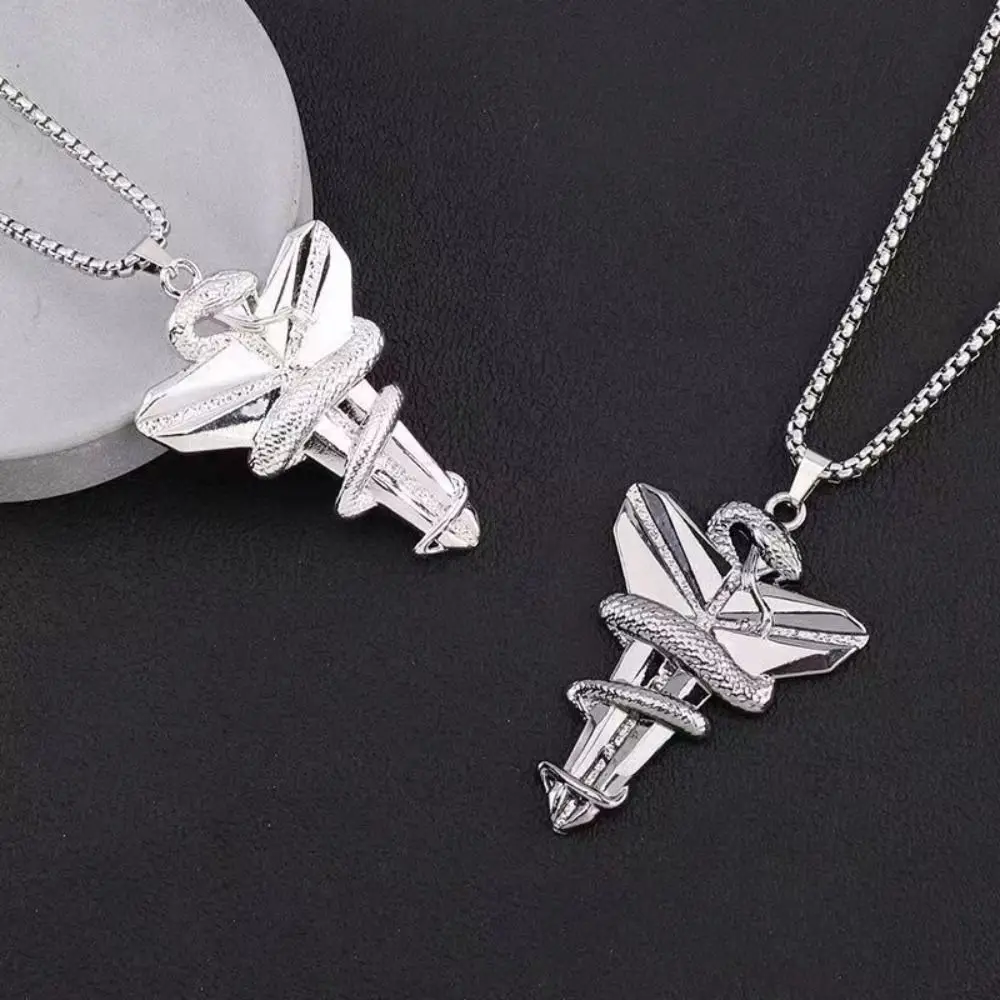 

Trendy Vintage Memorial Black Mamba Snake Cross Pendant Necklace Men Women Religious Hip Hop Jewelry Anniversary Punk Gifts