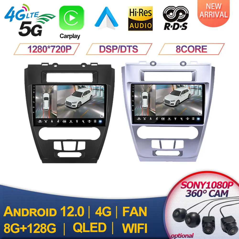 

For Ford Fusion Mondeo Mustang 2009-2012 Car Radio 2 Din Android QLED Multimedia Players GPS Navigator Stereo Receiver