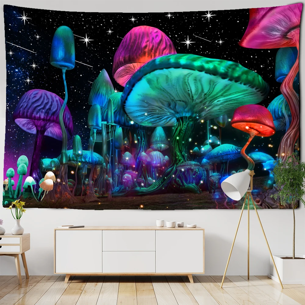 Психоделическое ночное небо звездное искусство настенное украшение в стиле бохо