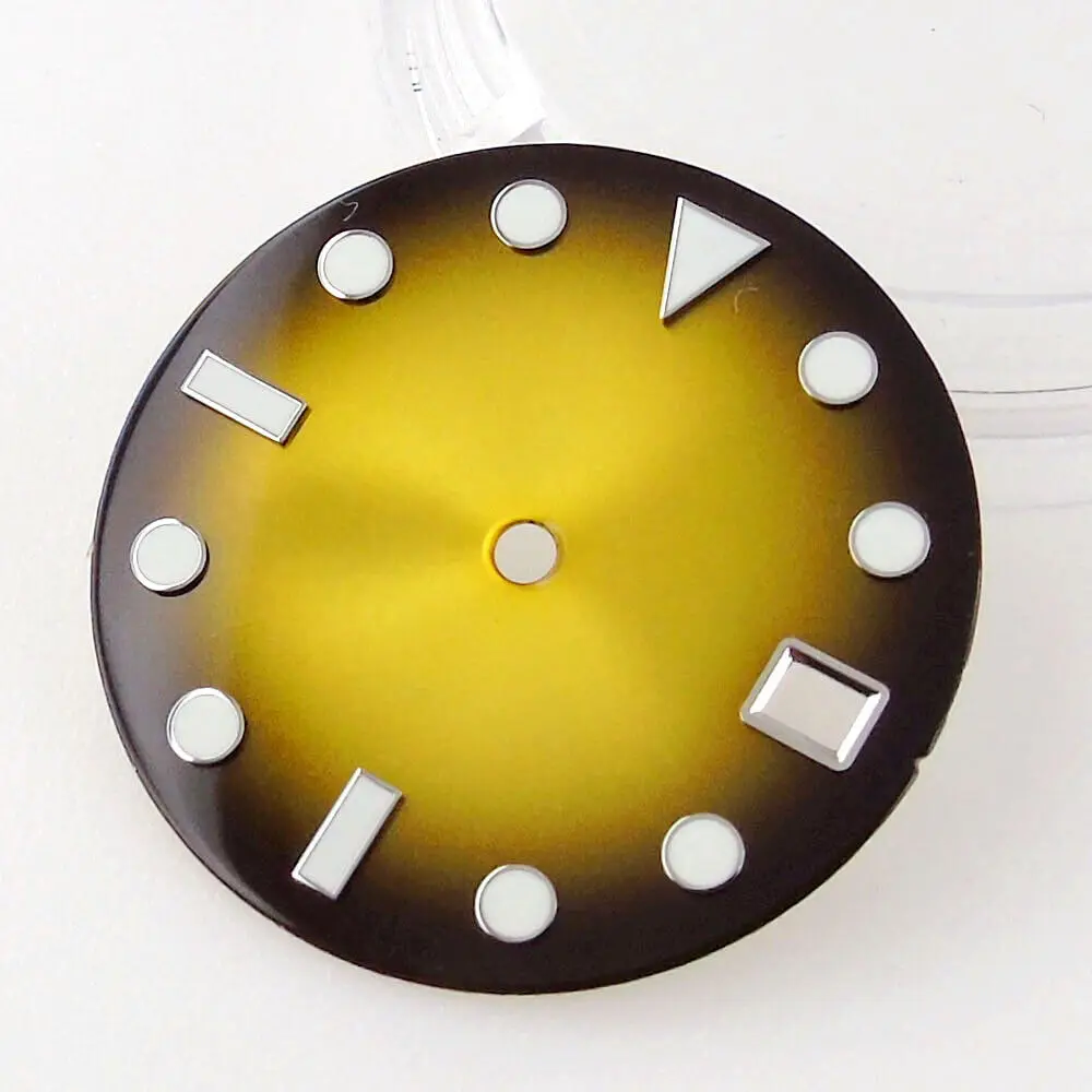 29 мм синий красный желтый зеленый черный с градиентом циферблата подходит для