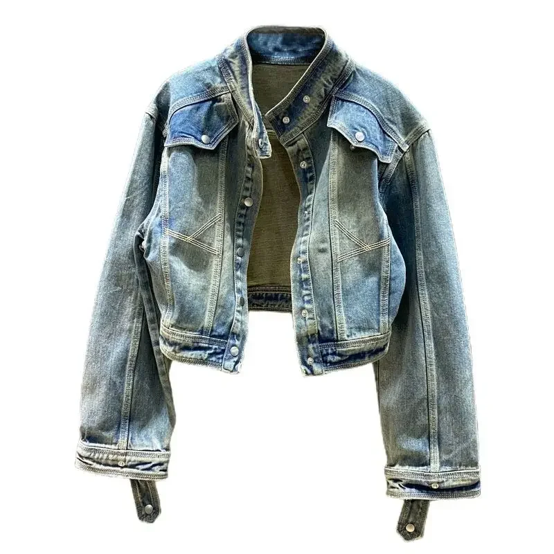 Винтажное ковбойское пальто женская весенне-осенняя джинсовая куртка для женщин