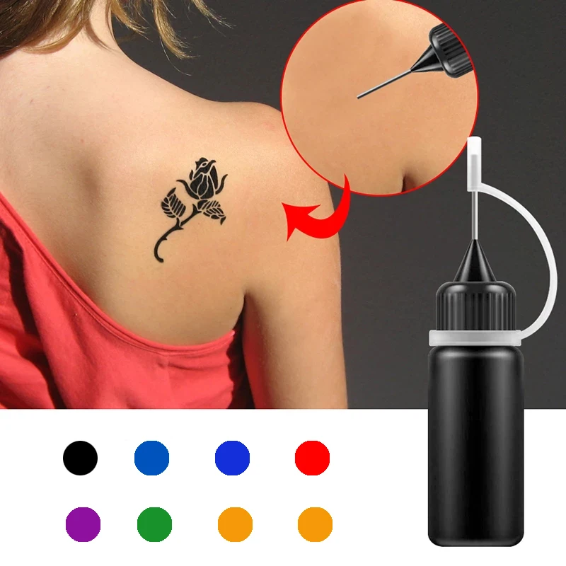 

8color Temporary Henna Tattoo Juice Ink Natural Organic Fruit Gel for Body Paint,Lasting Safe Waterproof DIY Tattoo Paste
