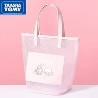 takara tomy hello kitty new girl mesh capacity large multi function travel storage shoulder bag student cute cartoon handbag