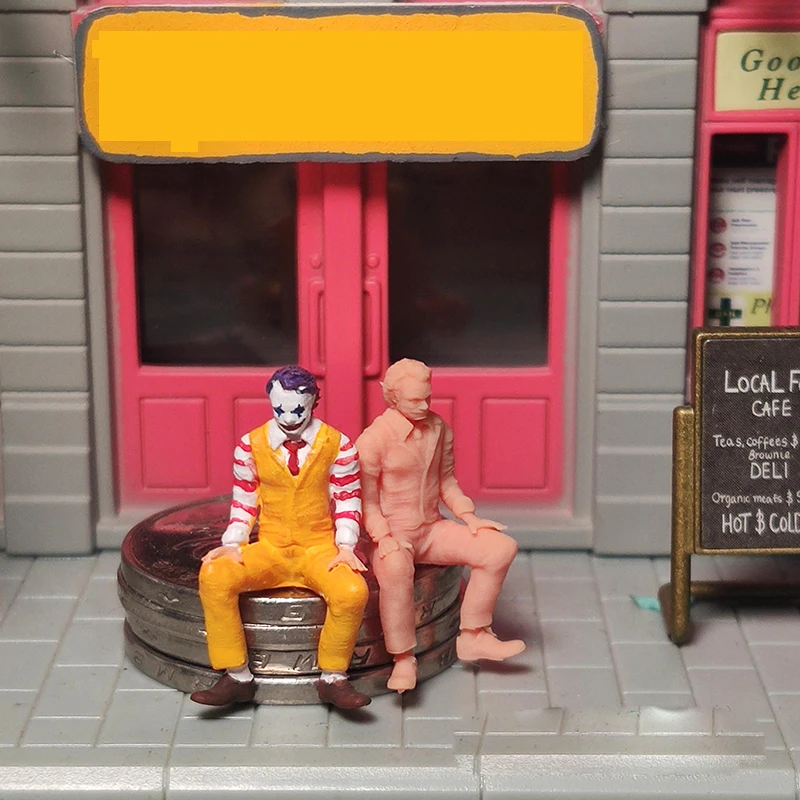 

1/64 детали, модель из смолы в виде клоуна, модель GK, разборная Неокрашенная игрушка «сделай сам»