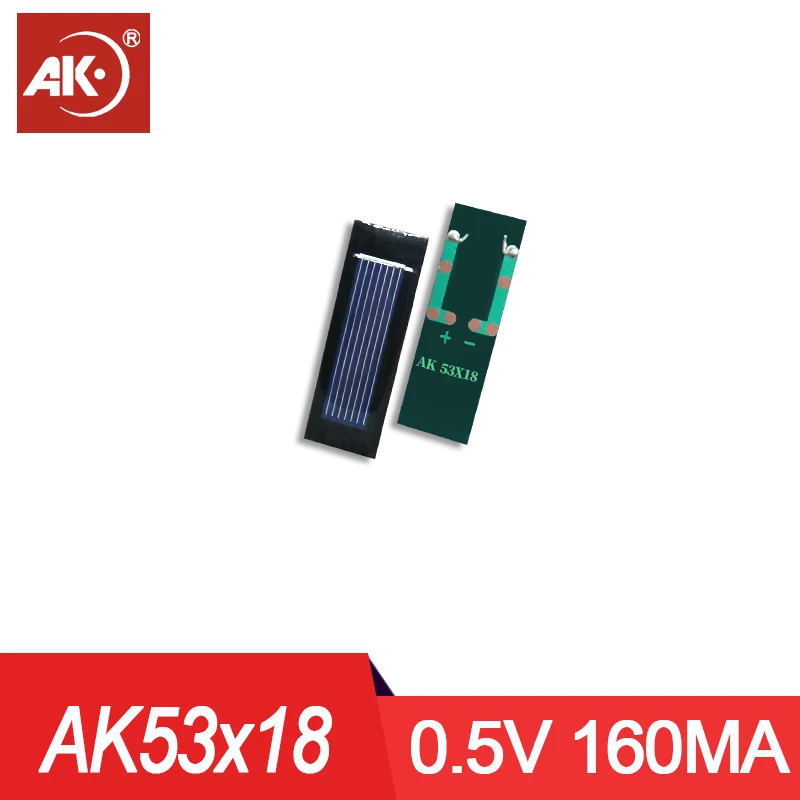 Солнечная панель AK 53x18 мм 0 5 В 160 мА