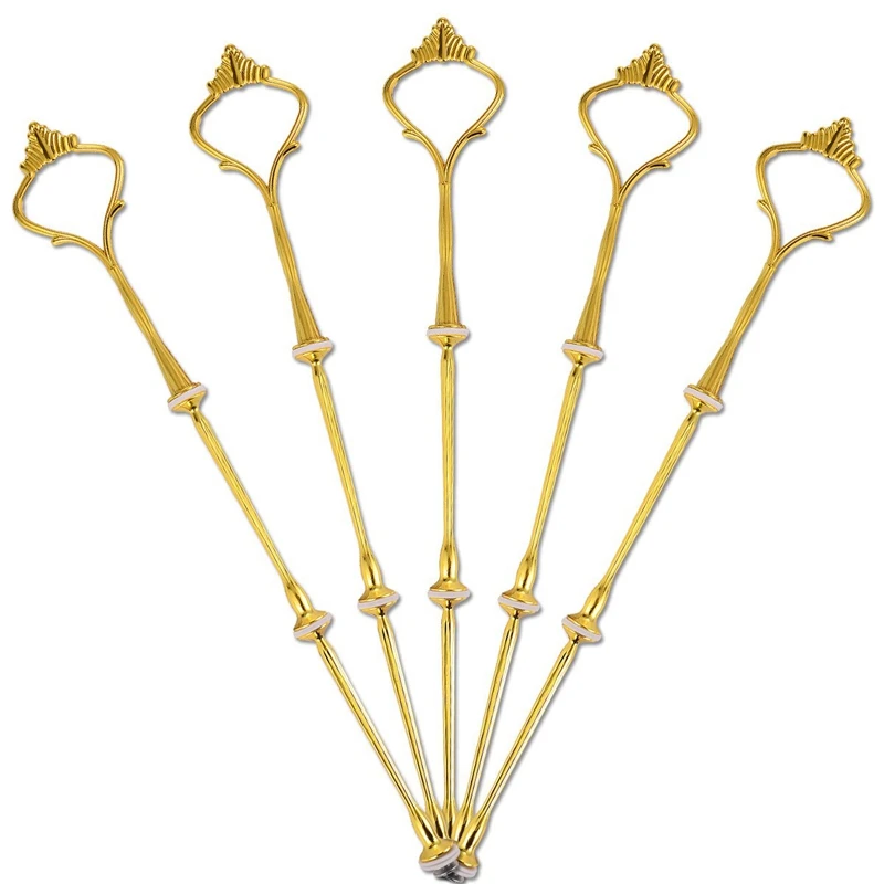 

LBER 3 Tier golden Cake Stand(5 SETS) Holder,Crown