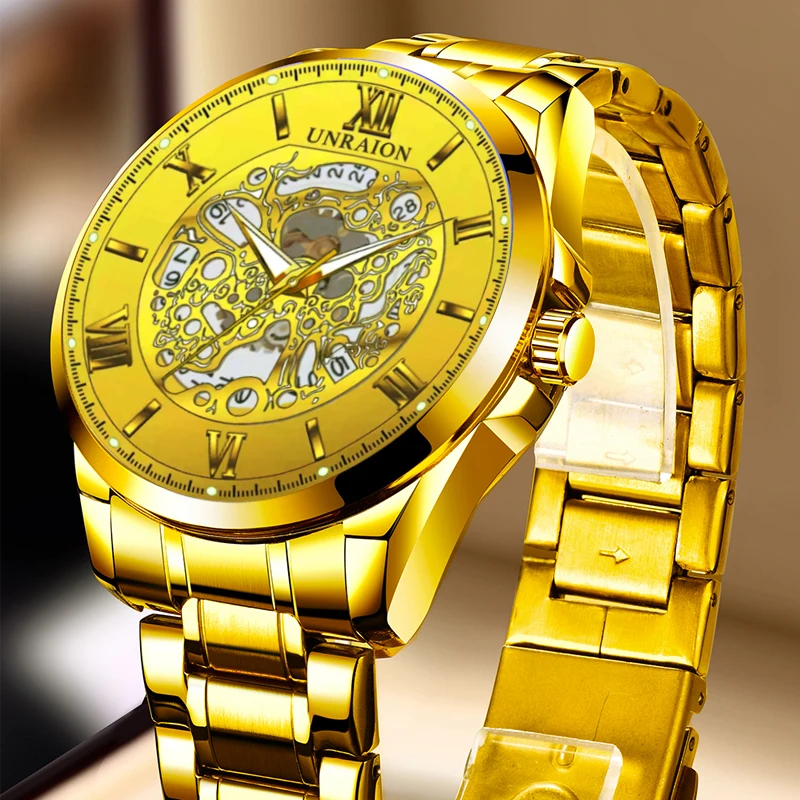 

New automatic non mechanical watch Blue light watch Men's watch Luminous calendar imported waterproof quartz watch
