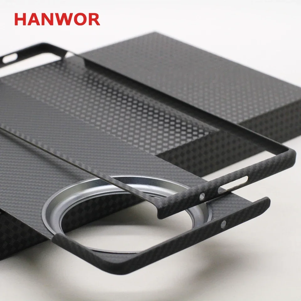 Фото HANWOR 600D Ультратонкий складной чехол из углеродного волокна для VIVO X Fold 3 Pro Роскошный складной чехол из арамидного волокна X Fold 3 №2