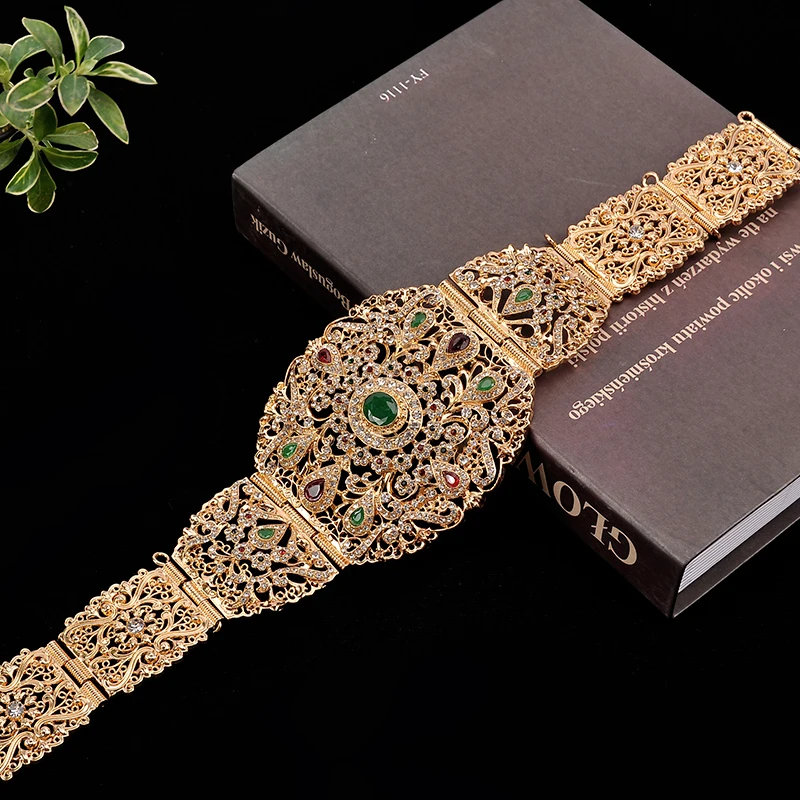 Марокканские шикарные широкие пряжки для ремня цепочки платья Caftan роскошные