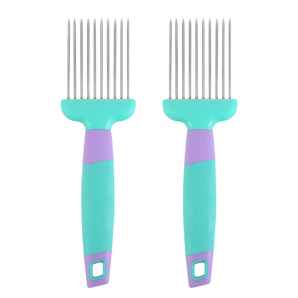 

Onion Slicer Holder Stainless Steel Meat Vegetable Slicers Peeler Tools Needle Potato Slice Dicer Cutting Kitchen accessories