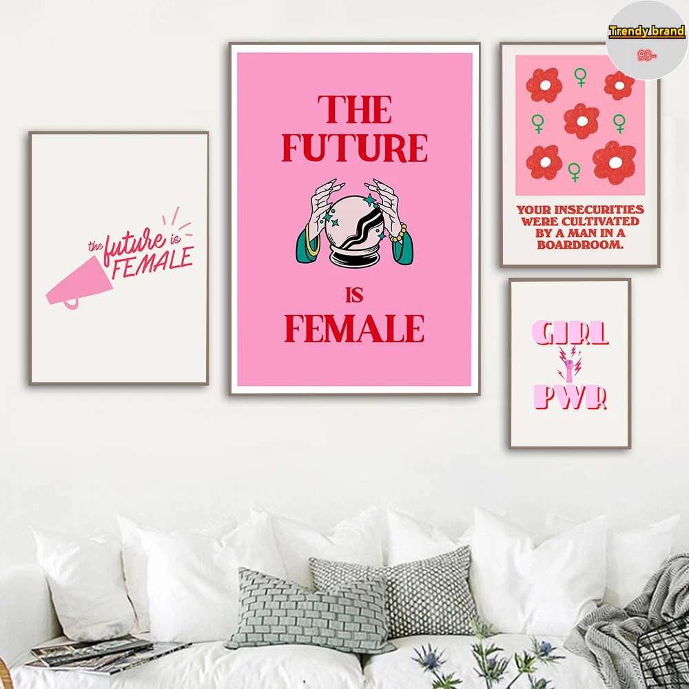 

Girl Inspirational Love Picture Canvas Painting Art Nordic Posters and Prints Wall Pictures for Living Room Decoration Frameless