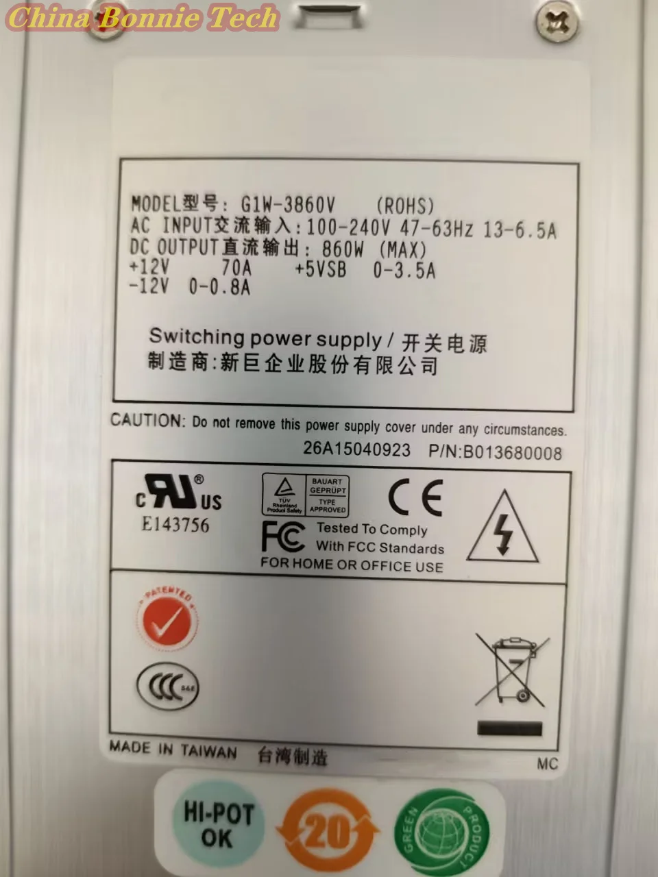 G1W-3860V для источника питания промышленного оборудования Zippy 860W