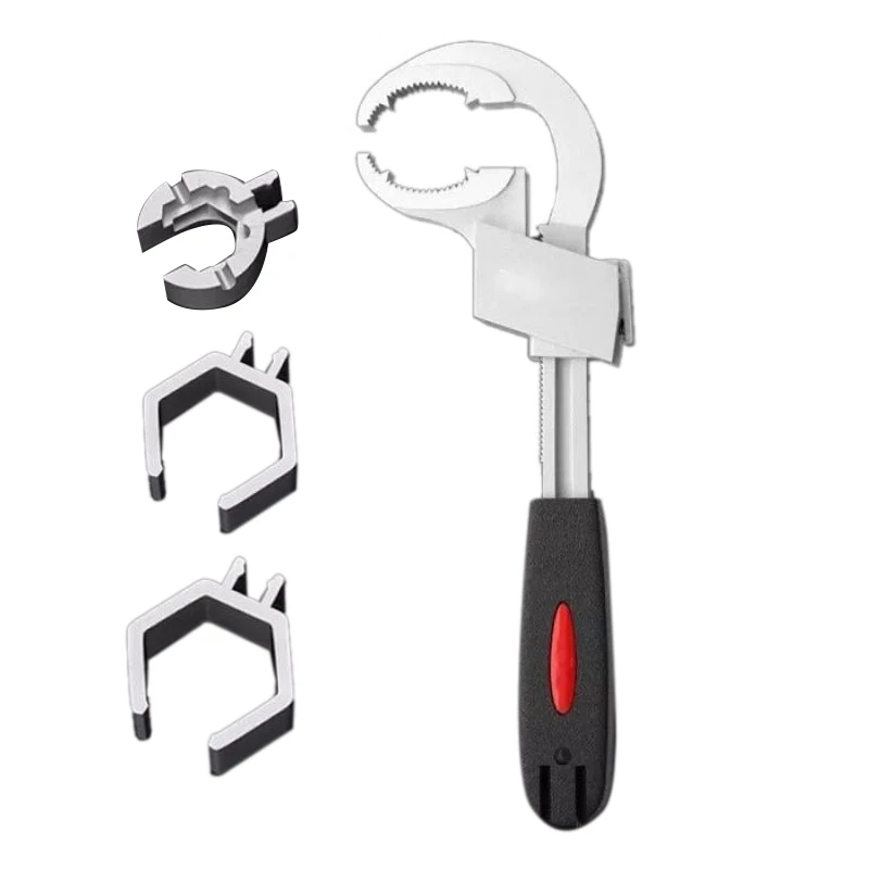 

3 In 1 Adjustable Wrench Multifunctional Aluminium Alloy Open End Spanner Water Pipe Wrench Bathroom Repair Hand Tools Promotion