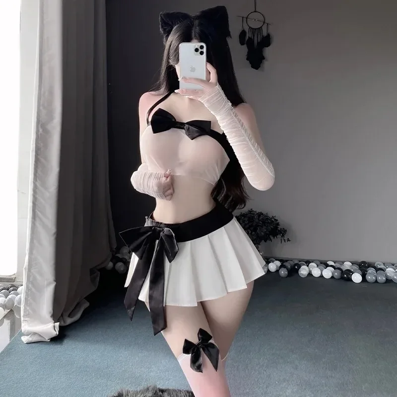 Костюм с милым котом для девочек женский костюм японского аниме милый озорной