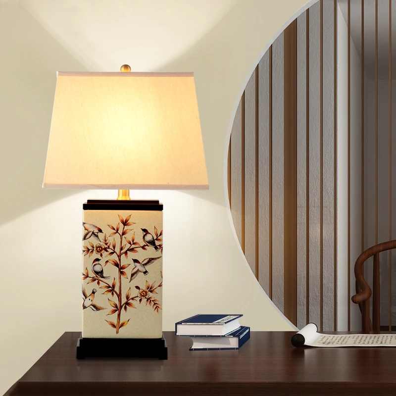 Настольная лампа прикроватная для гостиной ретро современный минималистичный