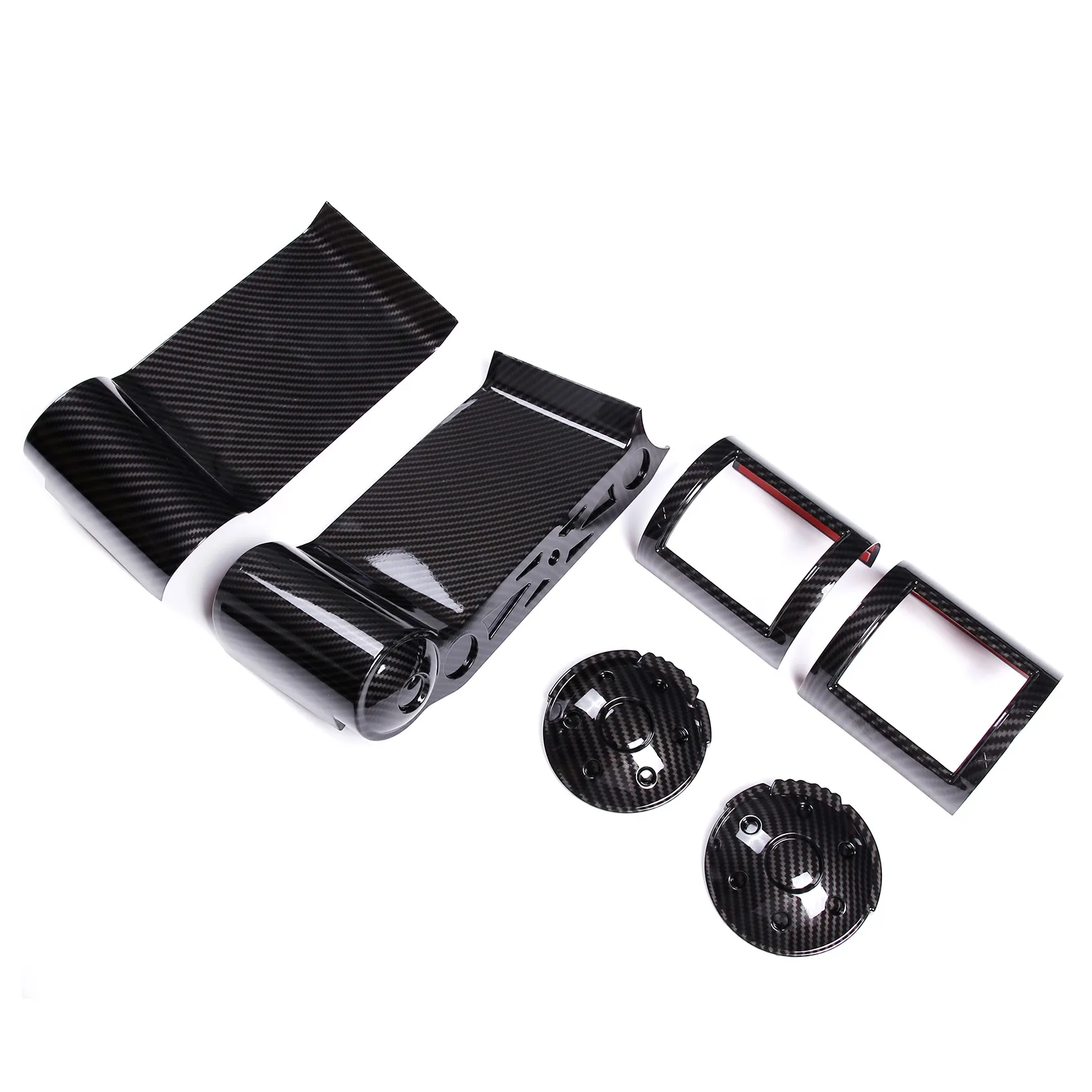 

Обшивка для автомобильного приборной панели из углеродного волокна ABS для Toyota FJ Cruiser 2007-2021, Черная