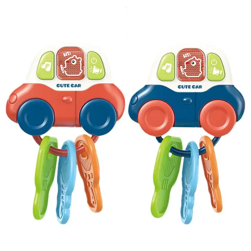 

Детские музыкальные игрушки, многофункциональная легкая музыкальная игрушка, безопасная Портативная Игрушка для пищевых продуктов с подсветкой, Детские Прорезыватели для зубов, ключи для рук и глаз