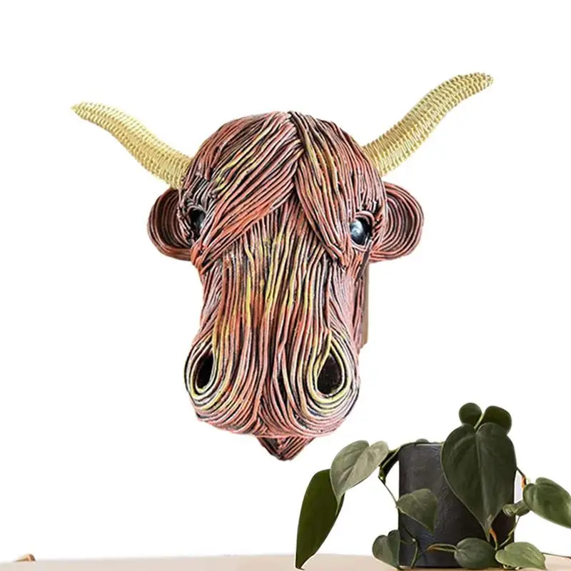 

Highland Cow Wall Decor Resin Highland Cow Wall Mounted Decorations Cow Head Wall Art For Bathroom Farmhouse Decor Realistic