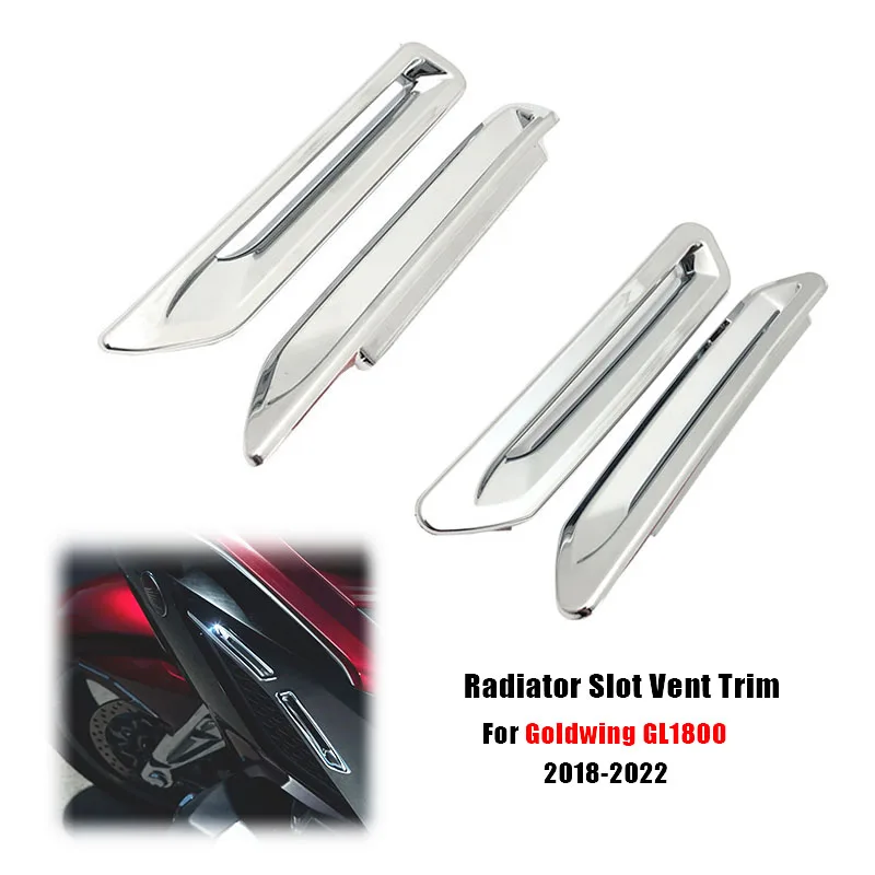 

For Honda Goldwing GL1800 F6B Gol dwing GL 1800 2018-2022 2020 2021 Motorcycle Radiator Slot Vent Trim Decoration Parts Chrome