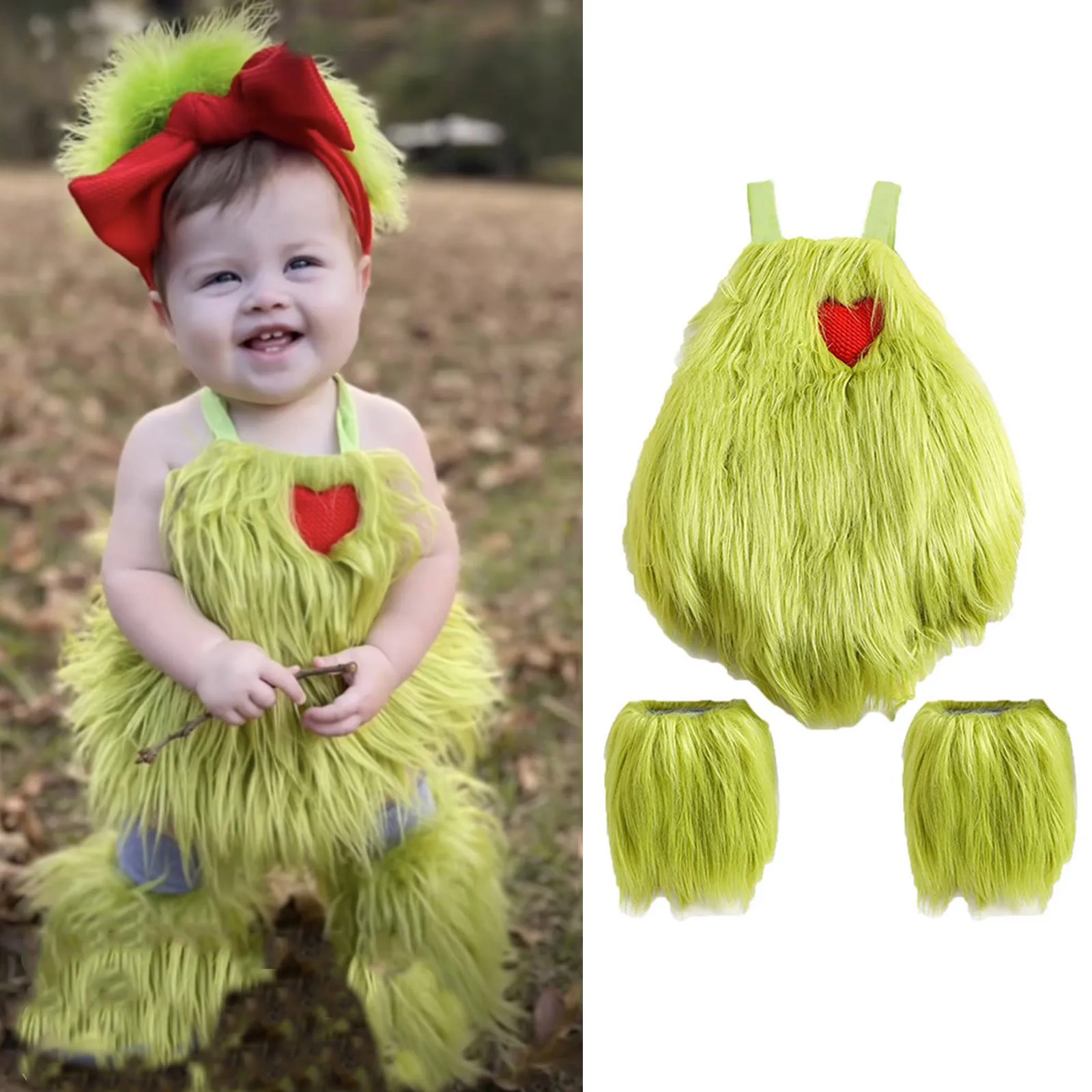 

Рождественские наряды для маленьких мальчиков и девочек, веселый костюм Санты зеленого цвета для малышей, милая детская одежда для ролевых игр