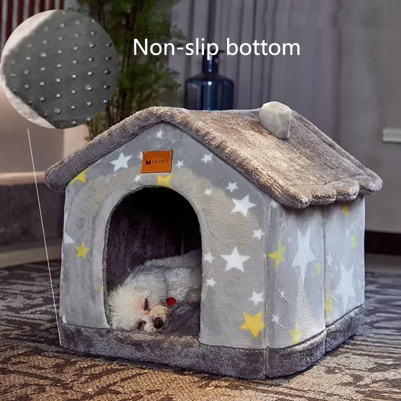 

Foldable Dog House Kennel Bed Mat For Small Medium Dogs Cats Winter Warm Cat bed Nest Pet Products Basket Pets Puppy Cave Sofa