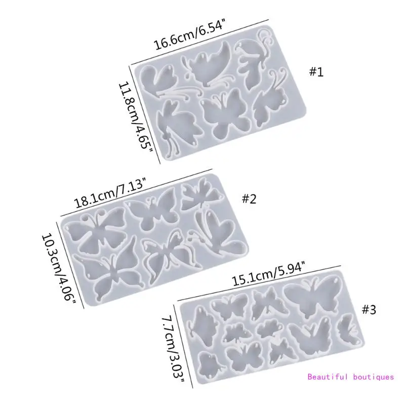 Симпатичная форма для бабочки силиконовая ключей кулон эпоксидная литья Прямая