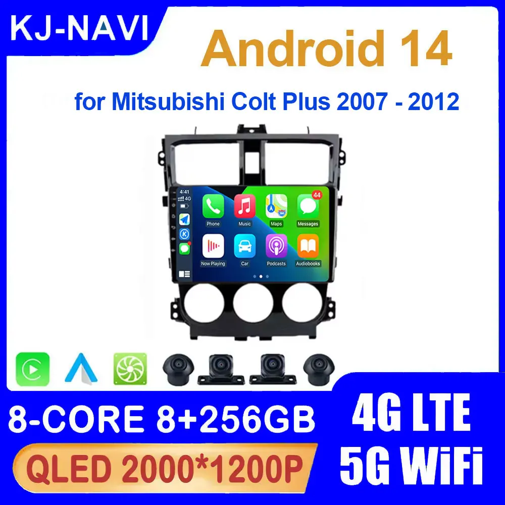 Автомобильный радиоприемник Android 14 для Mitsubishi Colt Plus 2007 - 2012 мультимедийный плеер