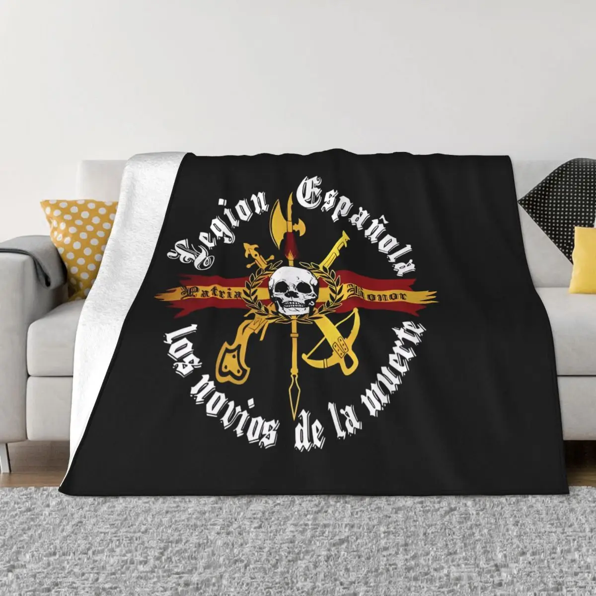 

Spain blanket bed plush comforter baby blanket skull head Anti-pilling Microfibers Non-stick Washable Harajuku Gothic fluffy