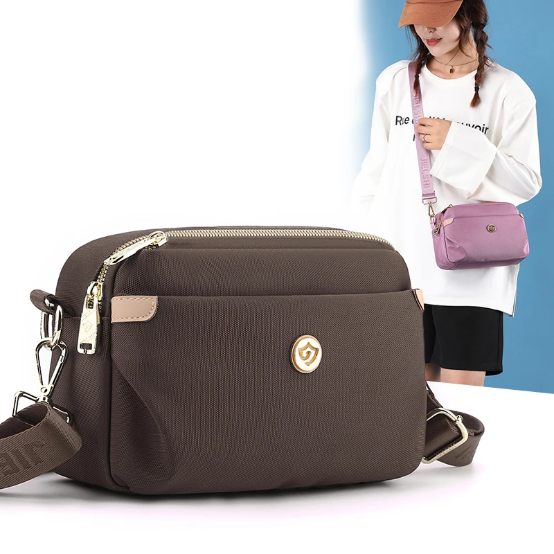 

Small Women Crossbody Bags Femme Luxury Handbag Travel Messenger Bag Ladies Nylon Shoulder bag Cell Phone Pocket Square Bag