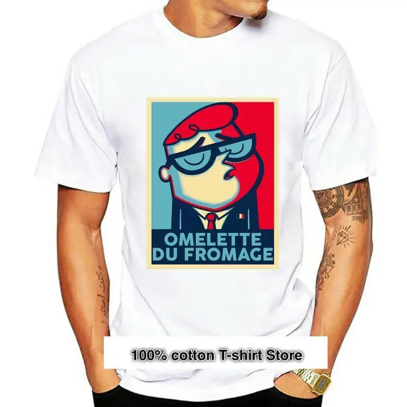 

Camisetas de laboratorio Dexter, camiseta de parodia de dibujos animados de Shepard Fairey, 100% algodón, Omelette Du Fromage