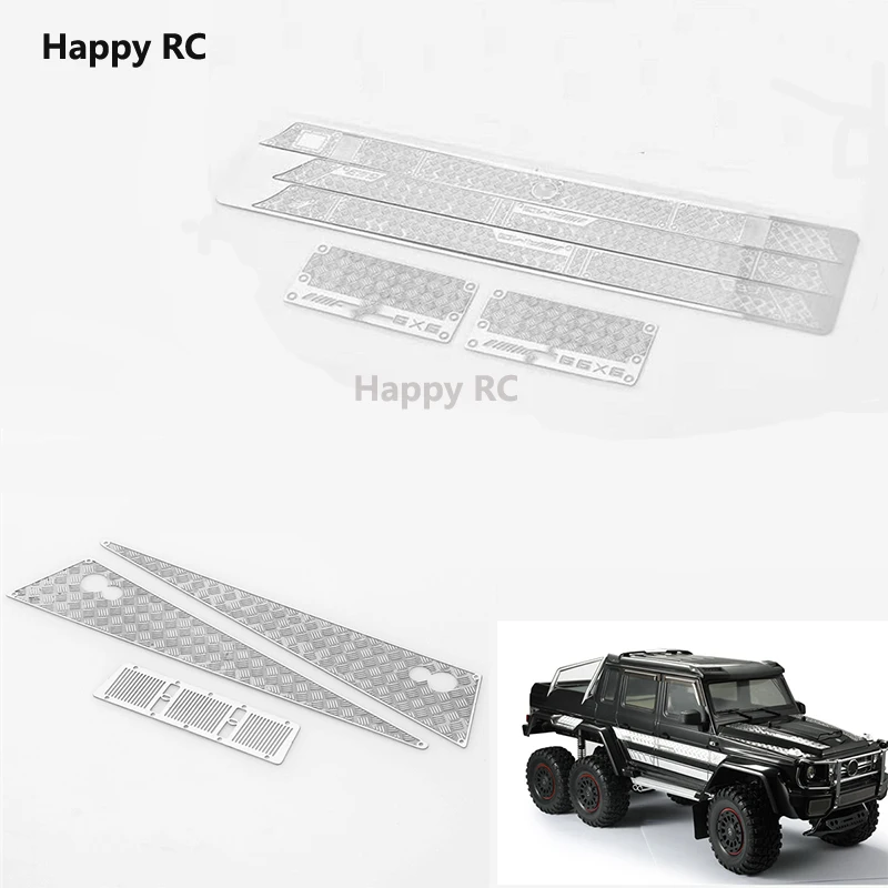 

TRX-6 G500 G63 Stainless Steel Sheet Anti-skid Plate Hood Anti Slide Plate For 1/10 RC Crawler Car Traxxas TRX4 TRX6