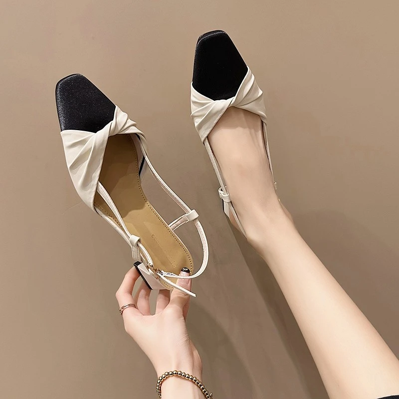 

2023 Shoes for Women Fashion Modern Sandals New Women's Sandals Buckle Strap Daily Sandals Ladies Square Heel Sandals Female
