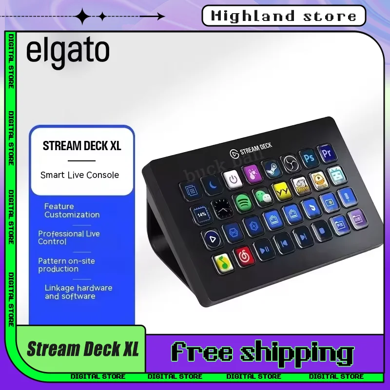 Многофункциональная консольная панель Elgato Stream Deck XL 32-клавишная настольная