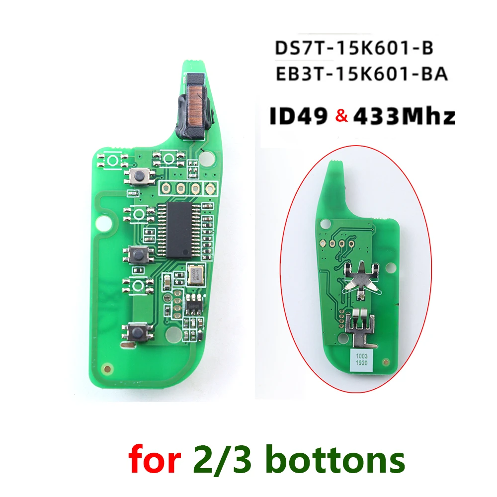 

315/433 МГц ID49 чип автомобильный брелок с дистанционным управлением для Ford Fusion Mk2 Mk7 2013 2014 2015 2016 Edge Explorer Ranger Escort F150 F250