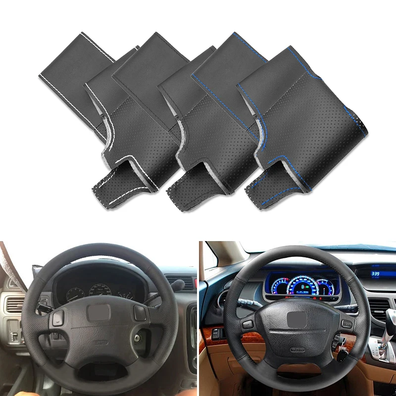 Кожаный чехол на руль для Acura CL 1998-2003 Honda CRV CR-V Accord 6 Odyssey preвстроенный Civic 1996-2002