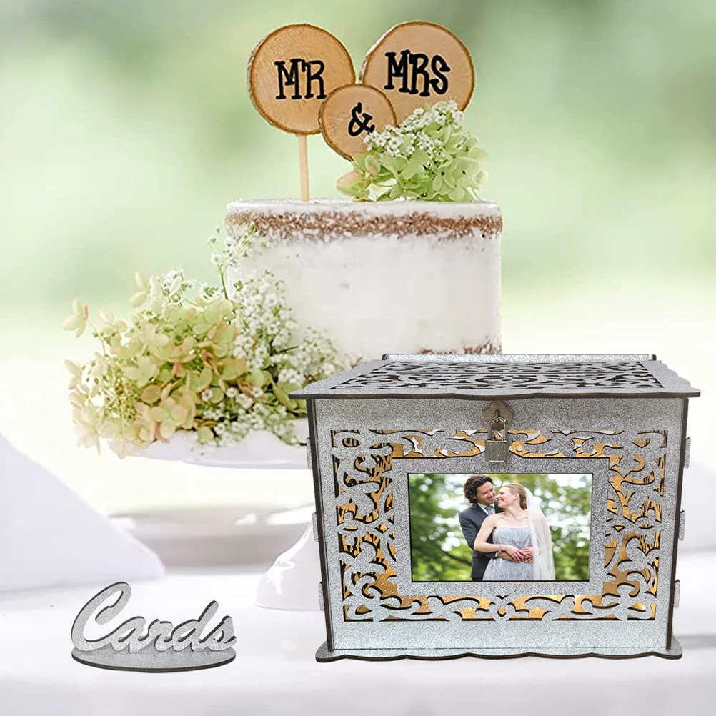 1 комплект деревянная коробка для карточек квадратная полая поздравительных